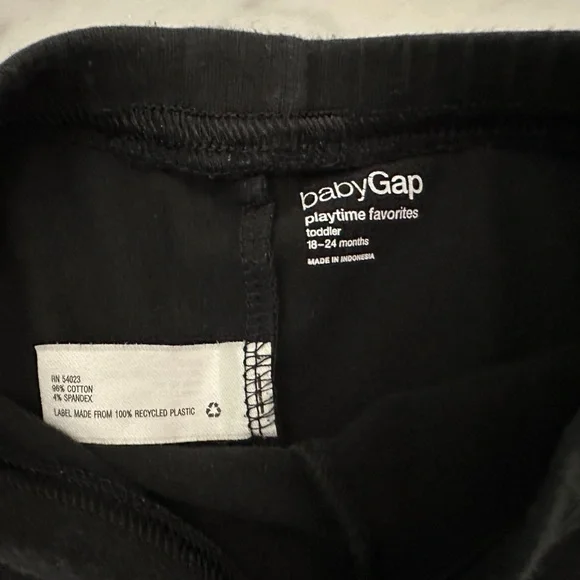 Baby Gap 2 Pair Leggings Black & Grey 18-24 Months - Picture 5 of 5